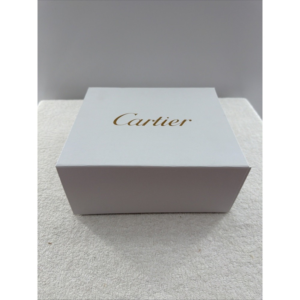Cartier Box Empty White 9.5in X 8in X 4in Magnetic Flap With Original Filler